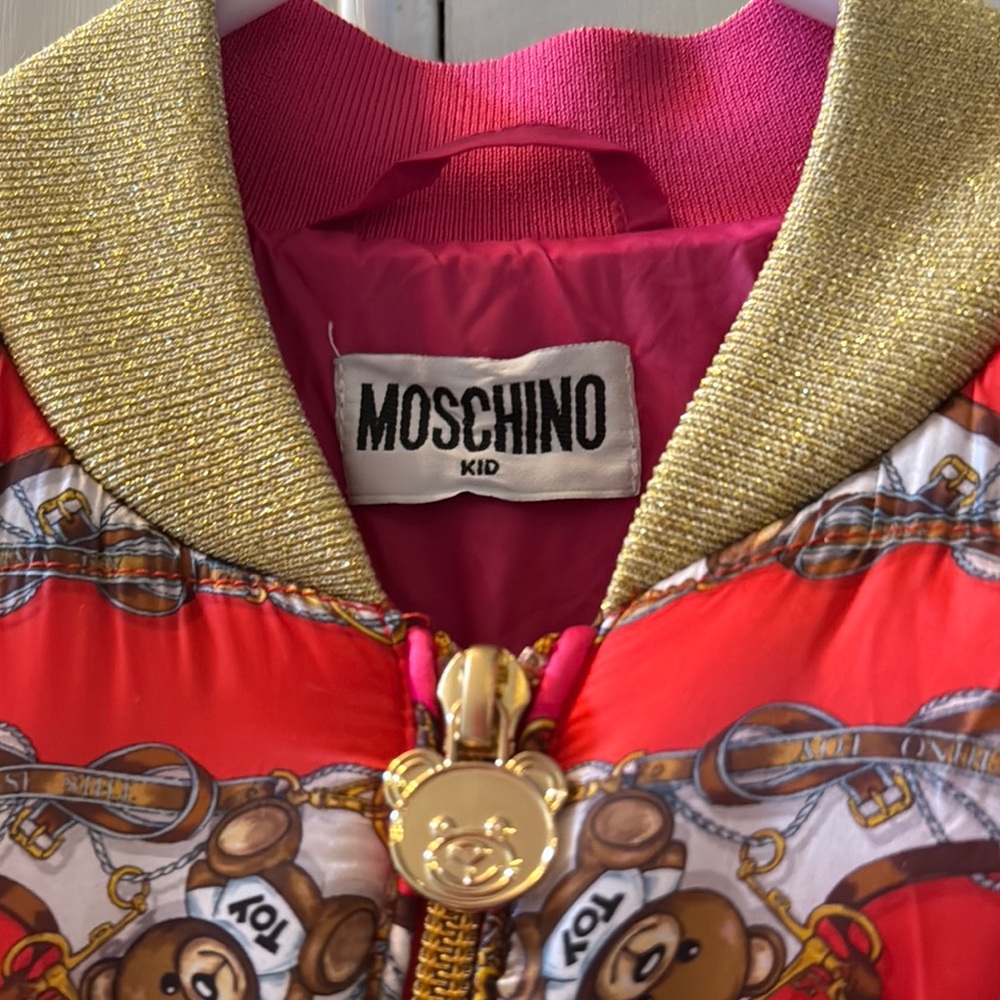 MOSCHINO Colorful Teddy Bear Puffer Jacket